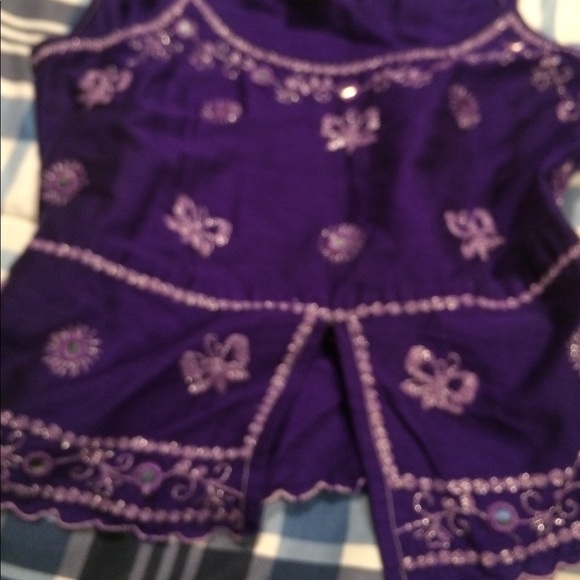Charlotte Russe Tops - Beautiful light embellished purple top